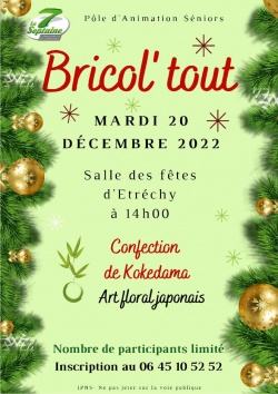 Atelier Bricol&#039;tout | Pôle d&#039;animation Séniors 20 décembre 2022