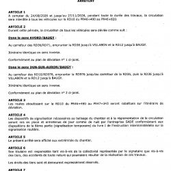 Travaux route de Dun - Interdiction de circulation