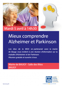 Réunion Mieux comprendre Alzheimer et Parkinson - 5 avril 2022