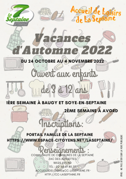 Accueil de Loisirs de La Septaine Vacances de la TOUSSAINT