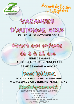 Accueil Loisirs Vacances Automne 2025
