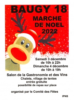 Marché de Noël à Baugy le 3 et 4 décembre 2022
