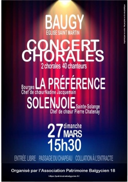 Concert Chorales 27 mars 2022