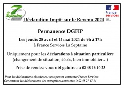 Déclaration des impôts sur le revenu | permanences Maison France services