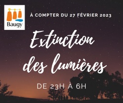 Extinction des lumières la nuit à Baugy