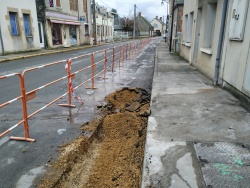 Information sur les tranchées du centre bourg