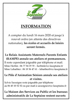 Information sur les services de La Septaine