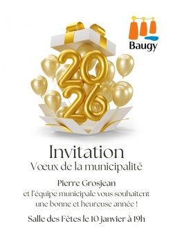 Voeux de la municipalité | samedi 10 janvier 2026 à 19h