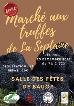 Marché aux truffes de La Septaine 23 décembre 2022