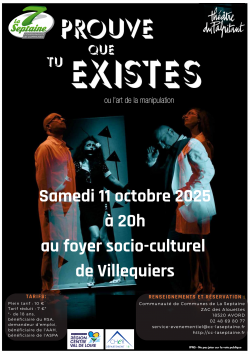 prouve que tu existes | 11 octobre 2025 à Villequiers