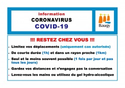 Faire face à l’épidémie de COVID-19 | Rappel des sites temporairement interdits au public à Baugy