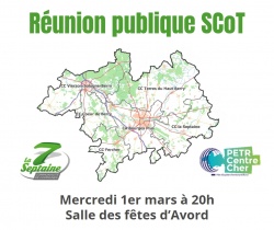 Réunion Publique SCoT organisée par le PETR Centre Cher