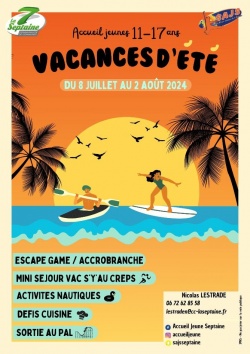 Programme été 2024 accueil de Loisirs Septaine