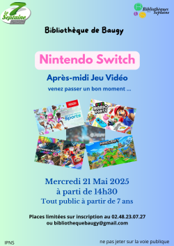 Animation Nintendo Switch 21 mai 2025