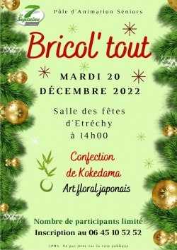 Atelier Bricol'tout | Pôle d'animation Séniors 20 décembre 2022