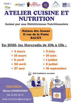 Atelier cuisine et nutrition