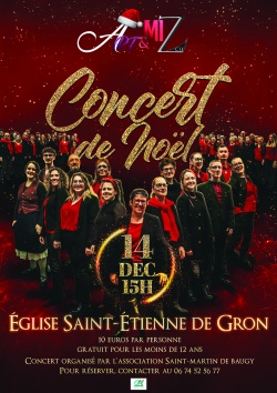 Association St Martin BAUGY | Concert à Gron le 14 décembre 2025