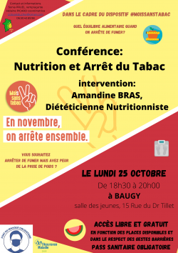 Conférence Nutrition  et Arrêt du Tabac