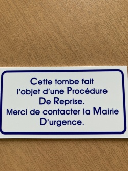 Procédure de reprise des tombes aux cimetières de Saligny le Vif et de Baugy