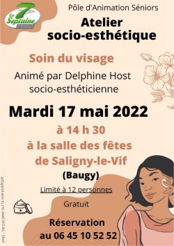 Atelier socio-esthétique - Pôle animation Séniors