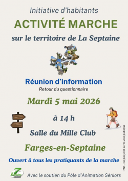Réunion information - activité marche sur territoire de La Septaine