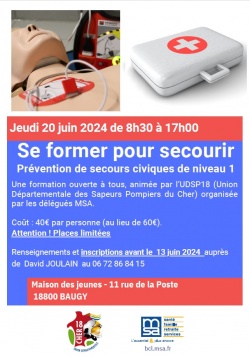 INSCRIVEZ-VOUS A UNE SESSION DE SECOURISME ... IL RESTE DES PLACES