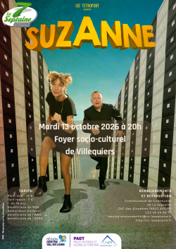 Comédie SUZANNE | 13 octobre 2026 à Villequiers