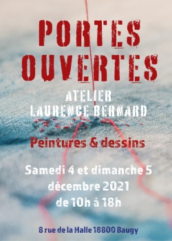 Portes ouvertes Atelier Laurence Bernard 4 et 5 décembre 2021