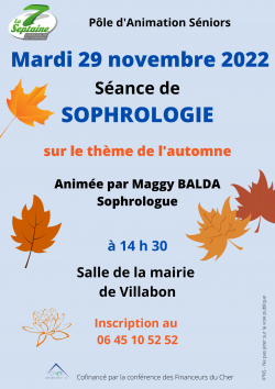 Atelier sophrologie 29 novembre  | Pôle d&#039;Animation Séniors
