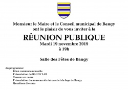 Message de la Mairie | Réunion publique mardi 19 novembre à 19h